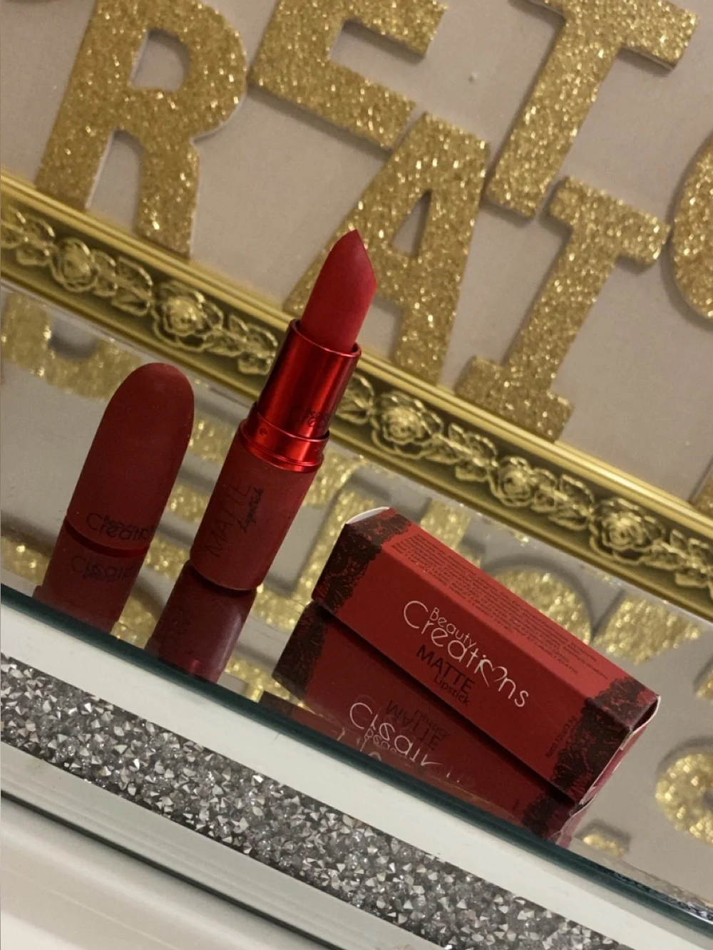 Bold Red Lipstick with Matching Red Case, Beauty Creations #8